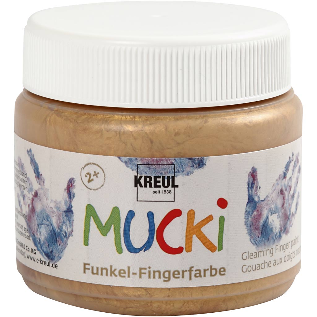 Mucki Fingermaling - Metal Guld - 150 Ml