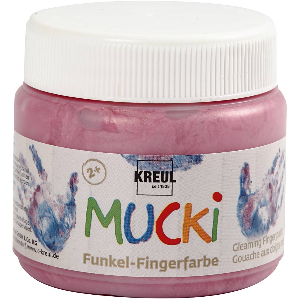 Mucki Fingermaling - Metallic Rosa - 150 Ml