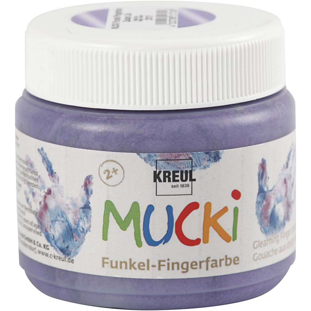 Mucki Fingermaling - Metallic Lilla - 150 Ml