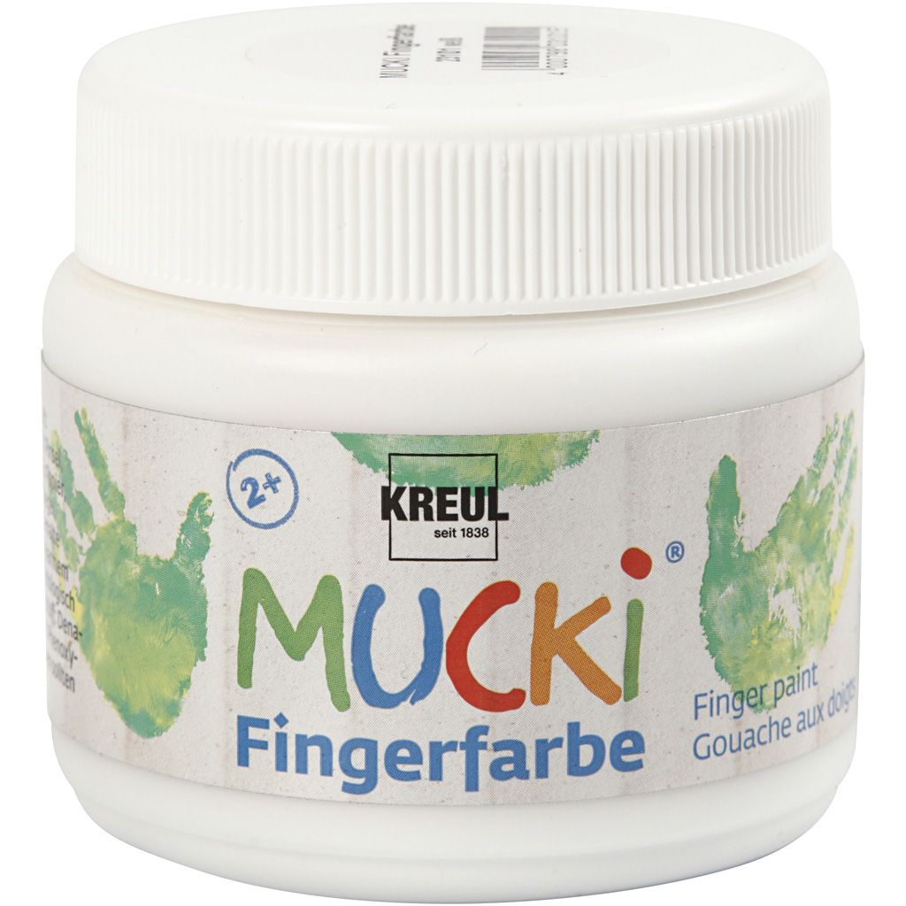 Mucki Fingermaling - Hvid - 150 Ml