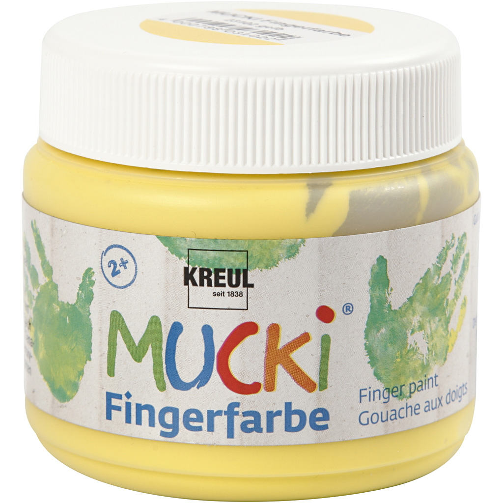 Mucki Fingermaling - Gul - 150 Ml