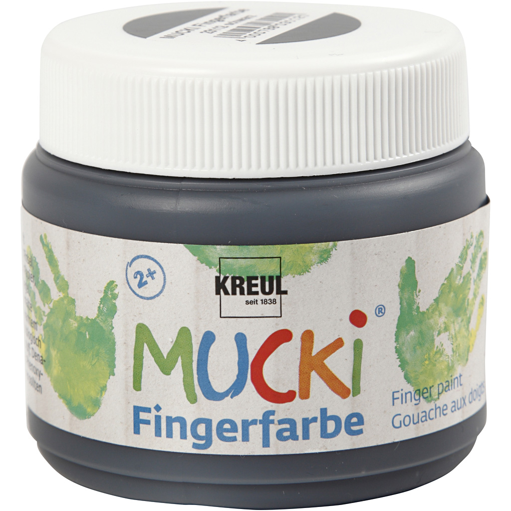 Mucki Fingermaling - Sort - 150 Ml
