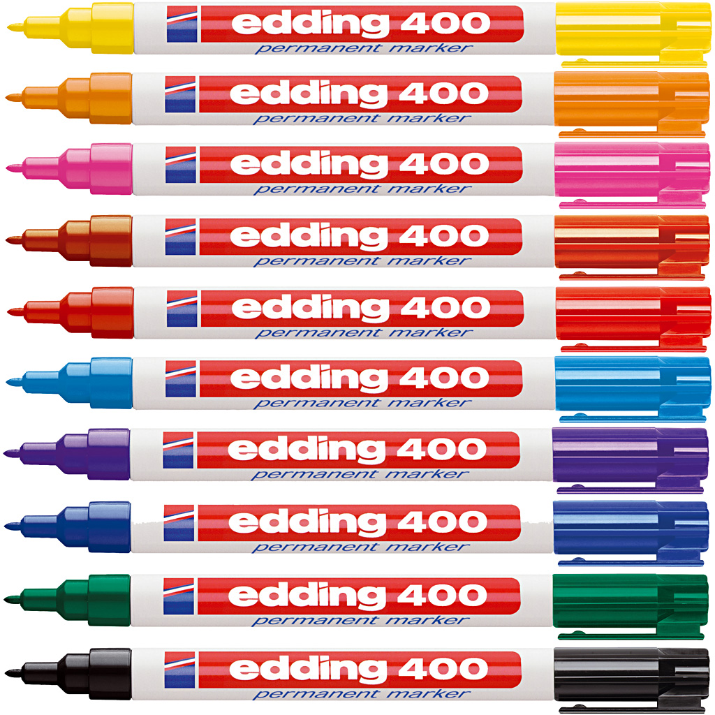 Edding Permanent Marker 400, Doos Van 10 Stuks In Geassorteerde Kleuren