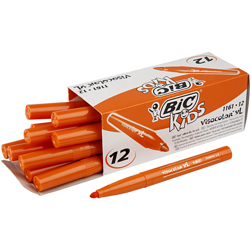 Bic Kleurstiften Visacolor Xl 3 Mm Oranje 12 Stuks