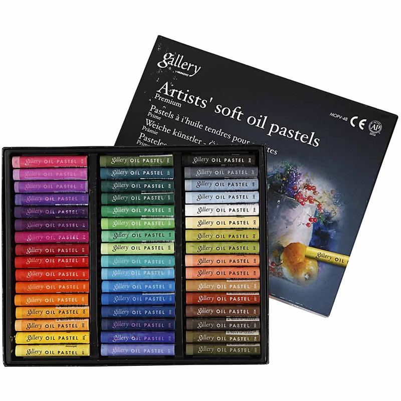 Gallery Oliepastel Premium dikte 10 mm l: 7 cm diverse kleuren 48stuks
