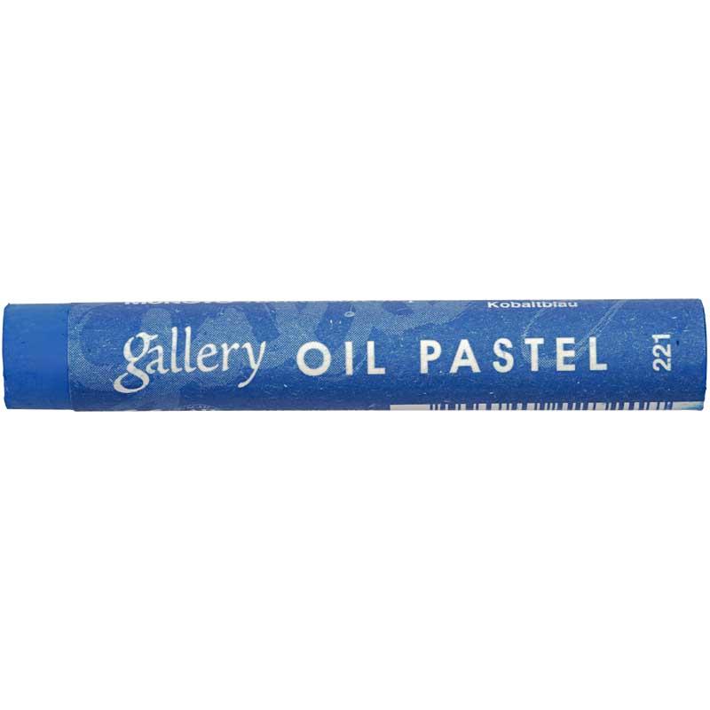 Gallery Oliepastels Premium, L: 7 cm, dikte 11 mm, kobalt blauw (221), 6 stuk/ 1 doos