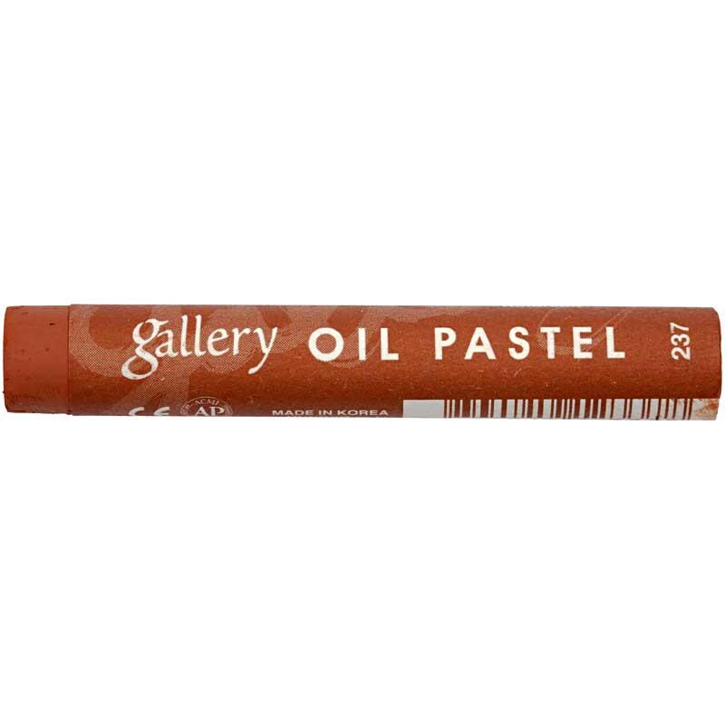 Gallery Oliepastels Premium, L: 7 cm, dikte 11 mm, roodbruin (237), 6 stuk/ 1 doos
