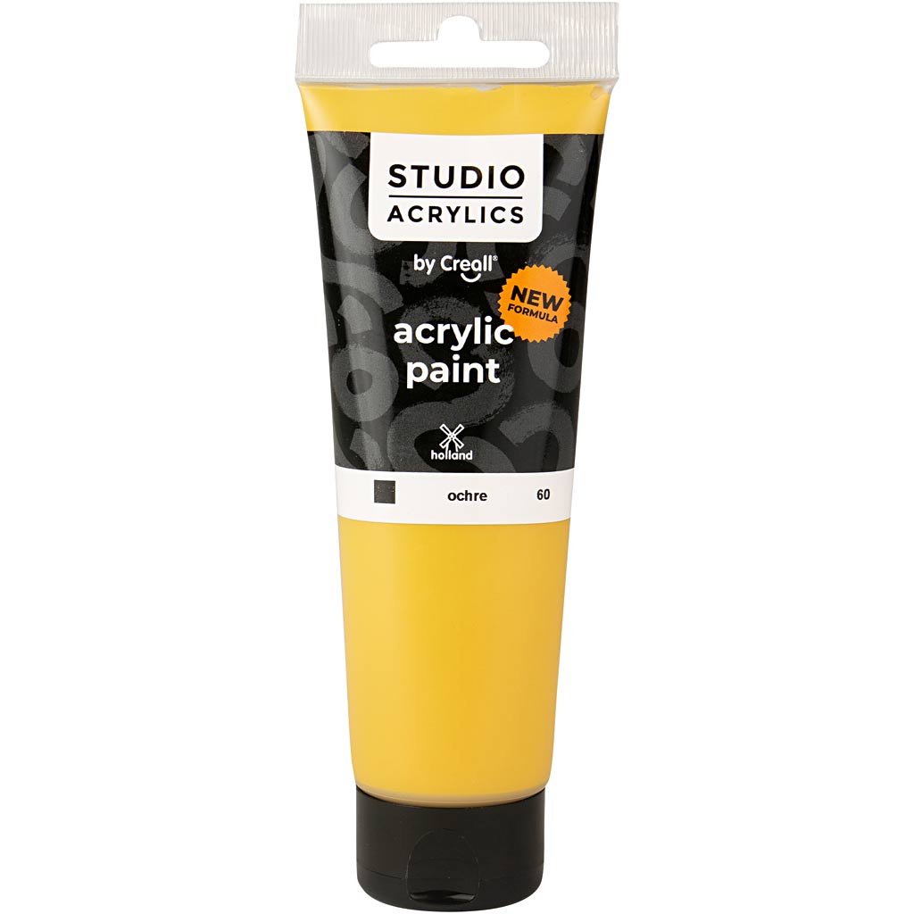 Creall Studio acrylverf, ochre (60), dekkend, 120 ml/ 1 fles
