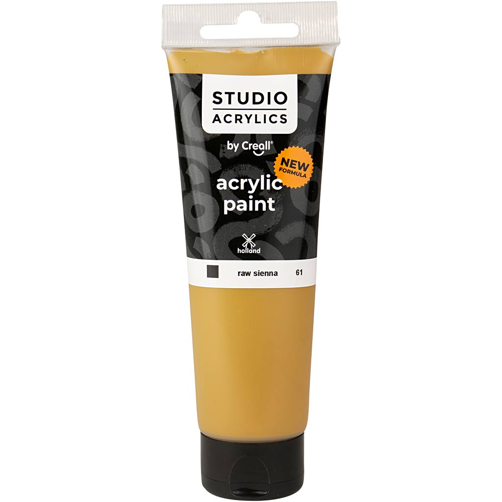 Creall Studio acrylverf, raw sienna (61), dekkend, 120 ml/ 1 fles