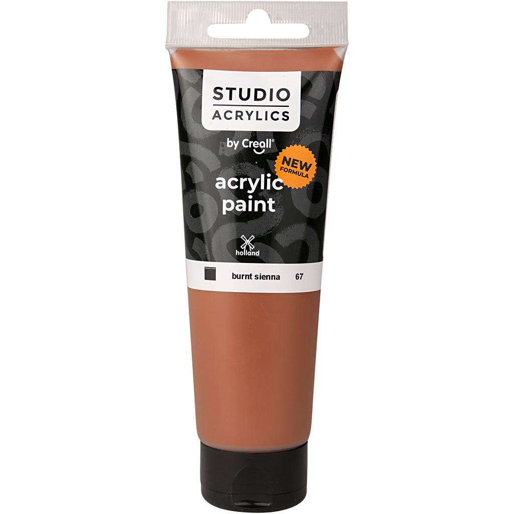 Creall Studio acrylverf, dekkend, burnt sienna (67), 120 ml/ 1 fles