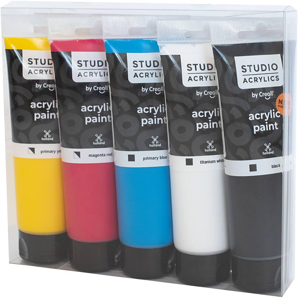 Creall Studio acrylics 5 tubes van 120ml