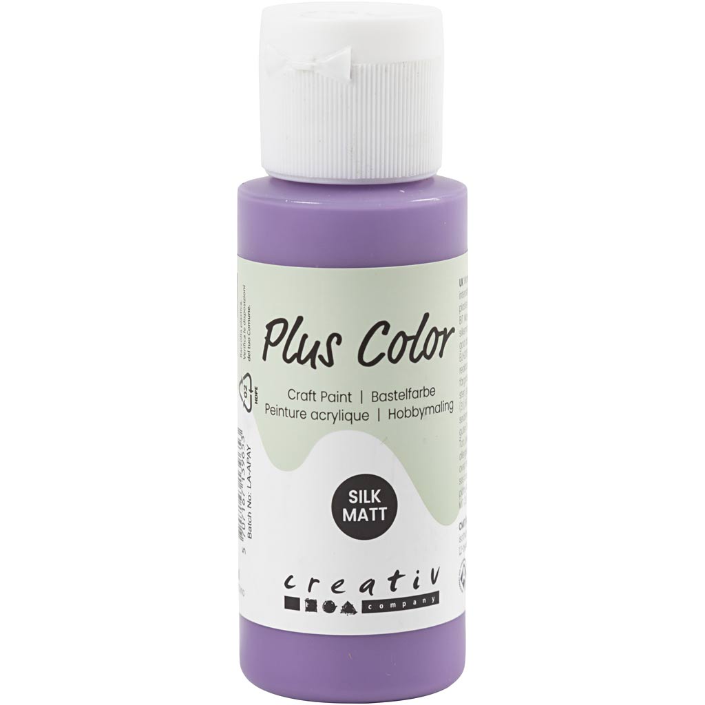 Plus Color acrylverf, dark lilac, 60 ml/ 1 fles