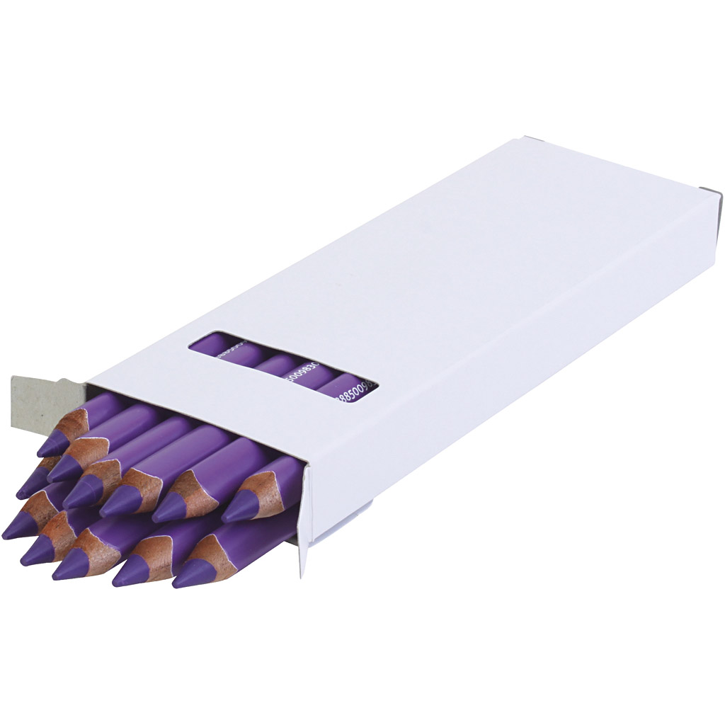 Edu Jumbo kleurpotlood, dikte 10 mm, vulling 6,25 mm, violet, 12 stuk/ 1 doos