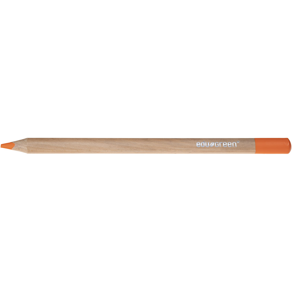 Edugreen Jumbo kleurpotloden, vulling 5 mm, oranje, 10 stuk/ 1 doos