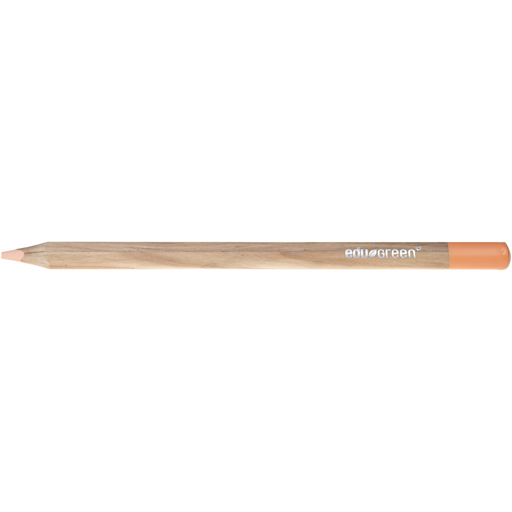 Edugreen Jumbo kleurpotloden, vulling 5 mm, zalm, 10 stuk/ 1 doos