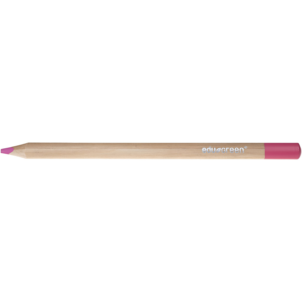 Edugreen Jumbo kleurpotloden, vulling 5 mm, roze, 10 stuk/ 1 doos