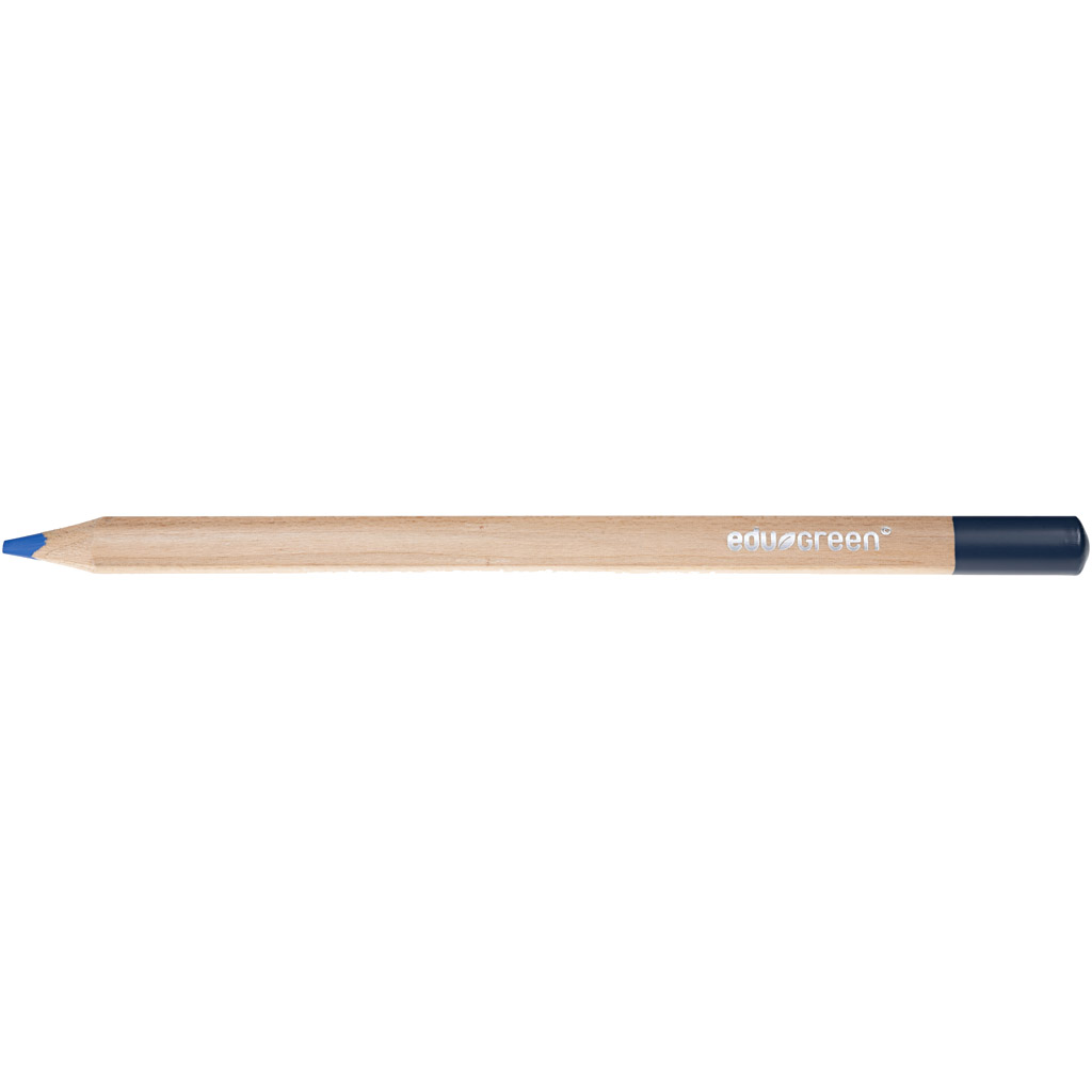 Edugreen Jumbo kleurpotloden, vulling 5 mm, blauw, 10 stuk/ 1 doos