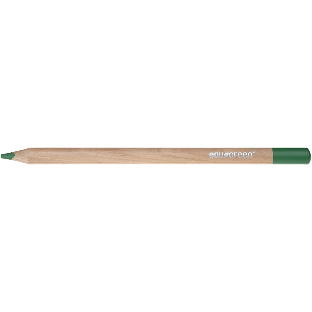 Edugreen Jumbo kleurpotloden, vulling 5 mm, groen, 10 stuk/ 1 doos