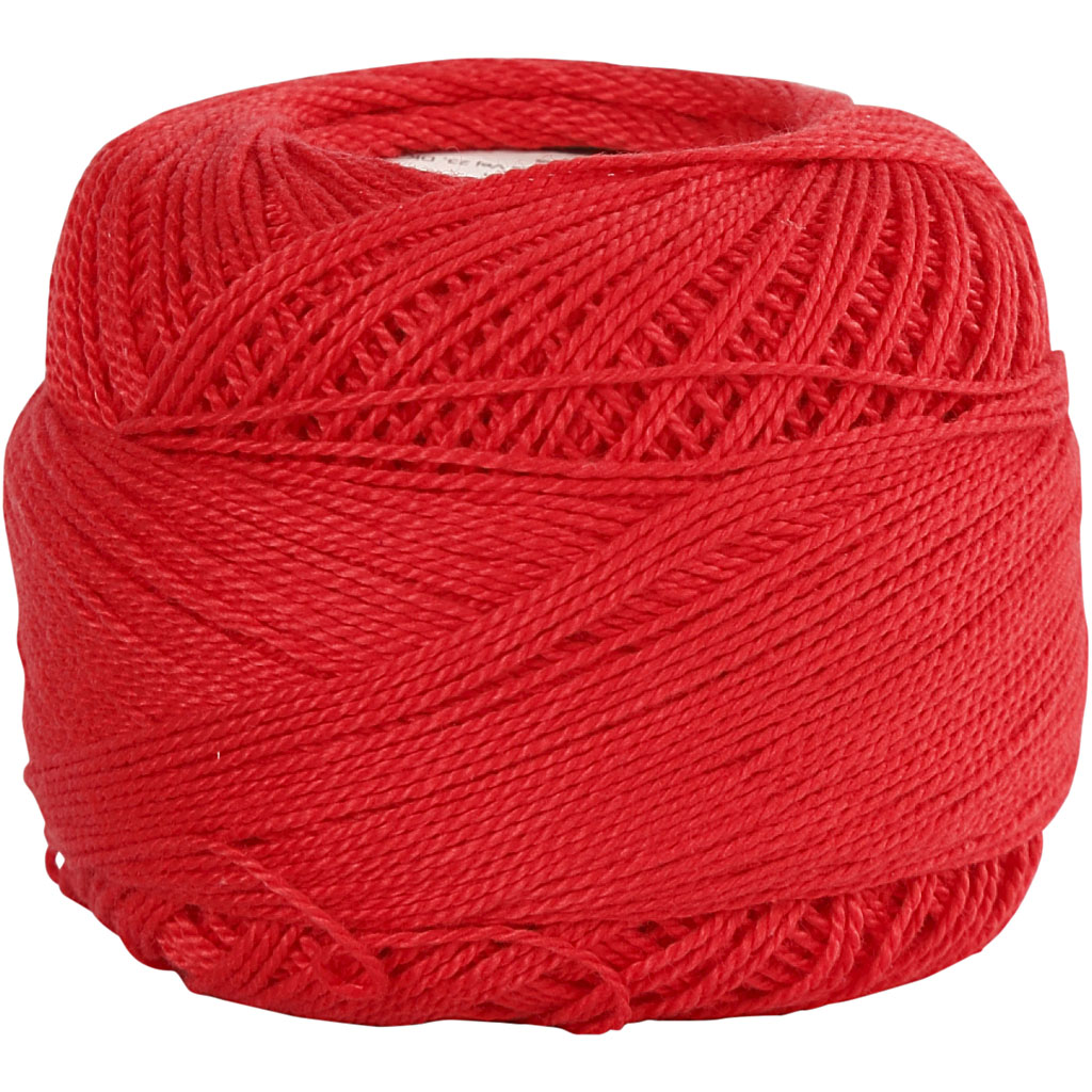 Mercerised katoengaren, rood, 20 gr/ 1 bol