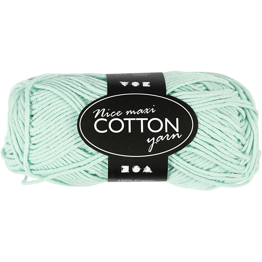 Katoengaren, afm 8/8, L: 80-85 m, afm maxi , lichtgroen, 50 gr/ 1 bol