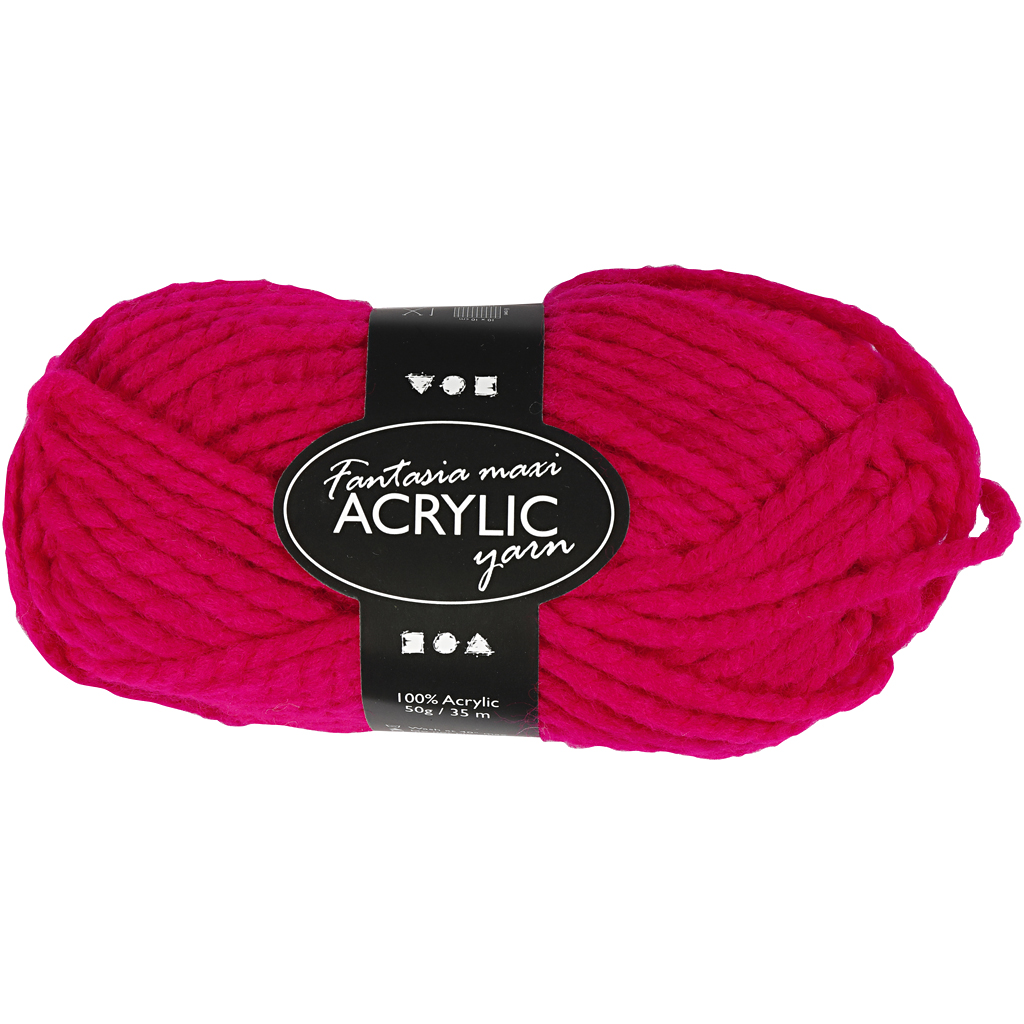 Creotime Acrylgaren Fuchsia 35 M. 50 Gram