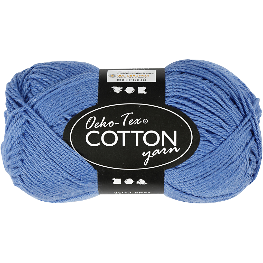 Katoengaren, afm 8/4, L: 170 m, blauw, 50 gr/ 1 bol