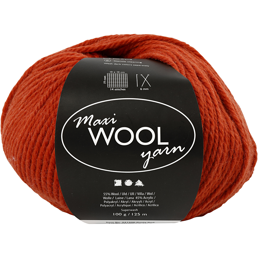 Wolgaren, L: 125 m, rust red, 100 gr/ 1 bol