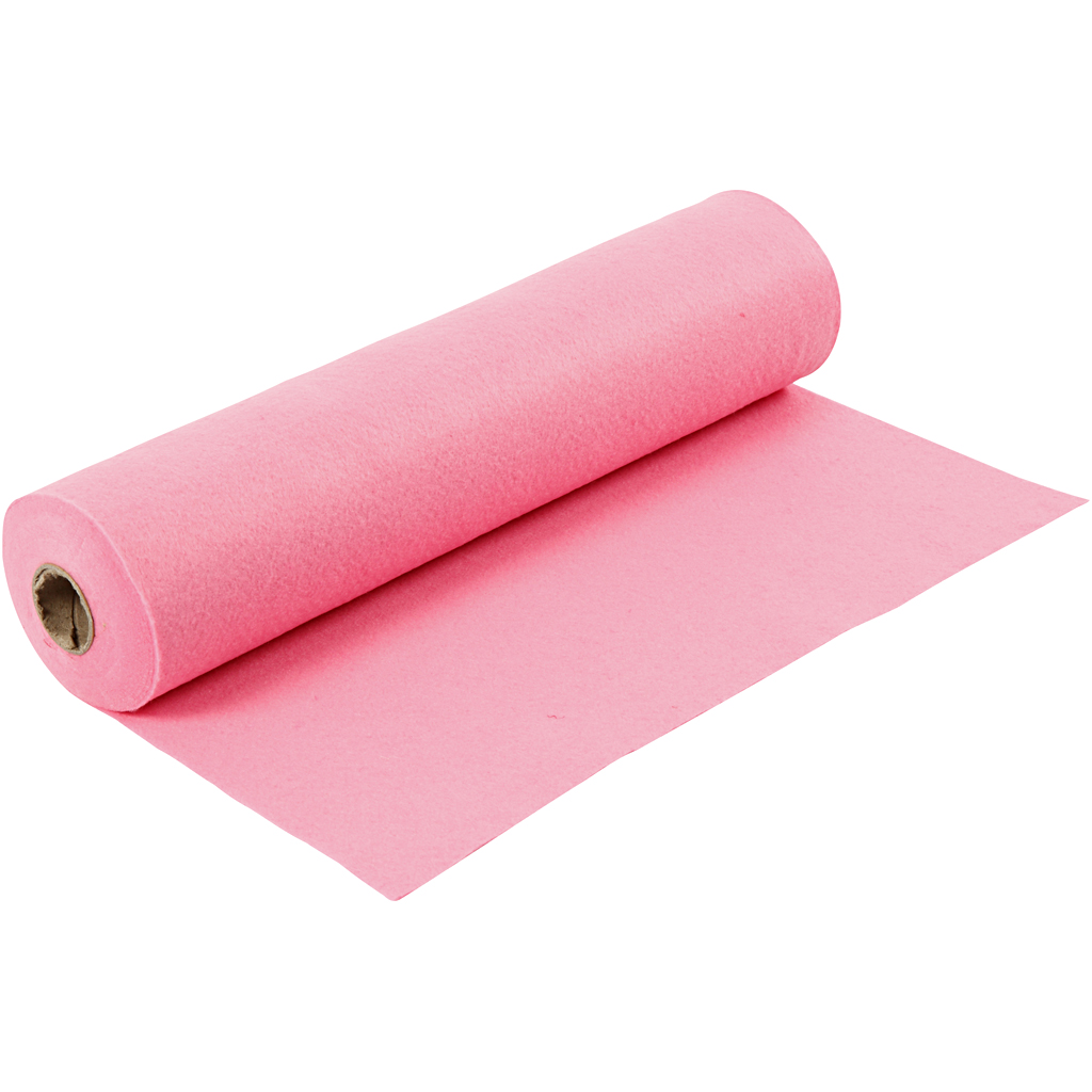 Hobbyvilt, B: 45 cm, dikte 1,5 mm, 180-200 gr, roze, 5 m/ 1 rol