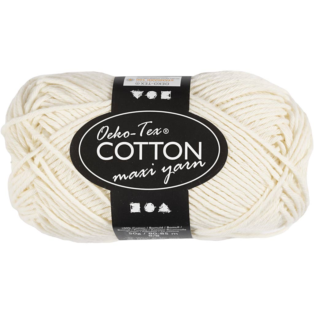 Katoengaren, afm 8/8, L: 80-85 m, off-white, 50 gr/ 1 bol