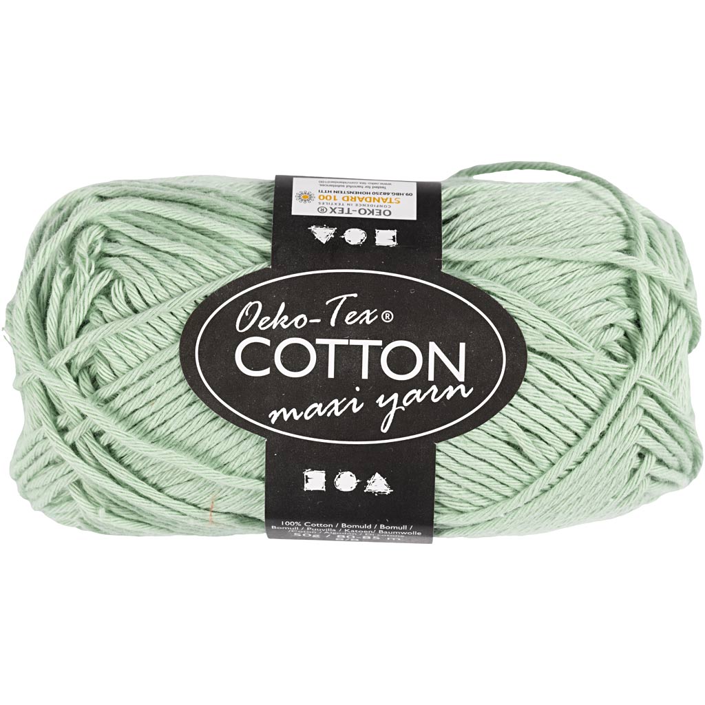 Katoengaren, afm 8/8, L: 80-85 m, mint groen, 50 gr/ 1 bol
