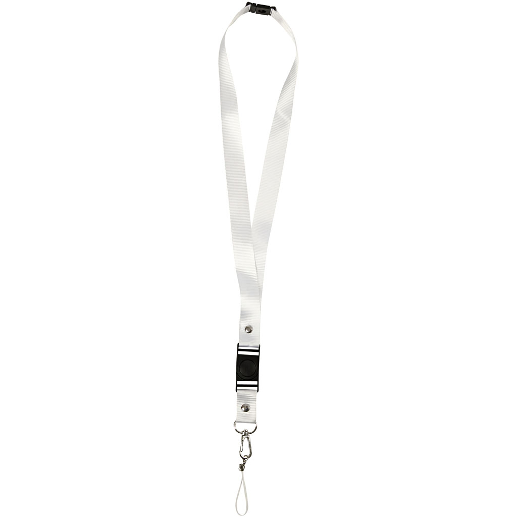 Creotime Keycord 53 Cm Polyester Ivoorwit 5 Stuks