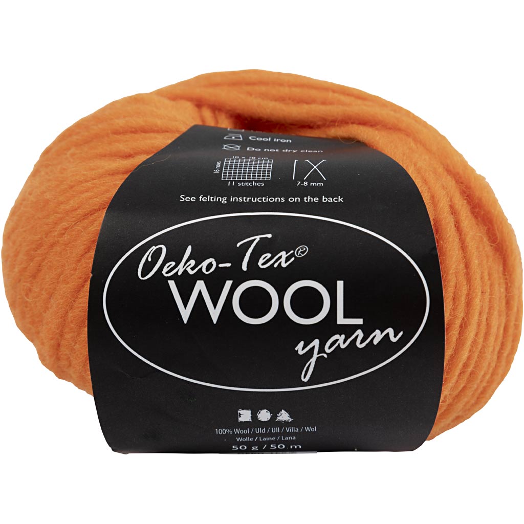 Wolgarens, L: 50 m, oranje, 50 gr/ 1 bol