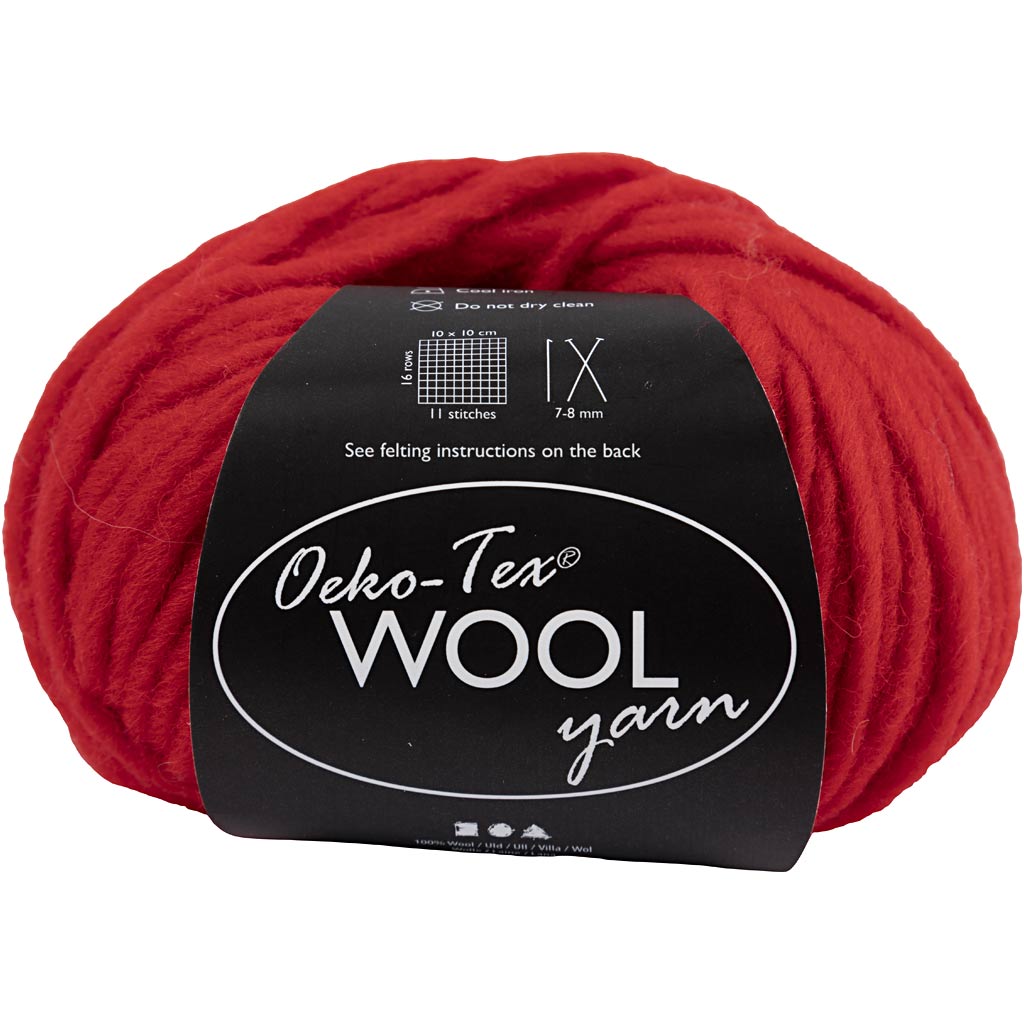 Wolgarens, L: 50 m, rood, 50 gr/ 1 bol