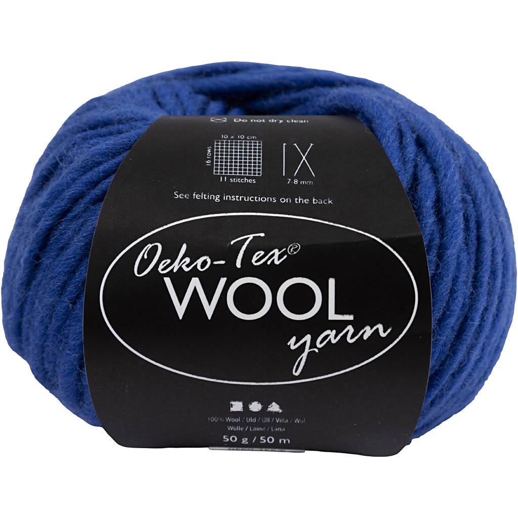 Wolgarens, L: 50 m, blauw, 50 gr/ 1 bol