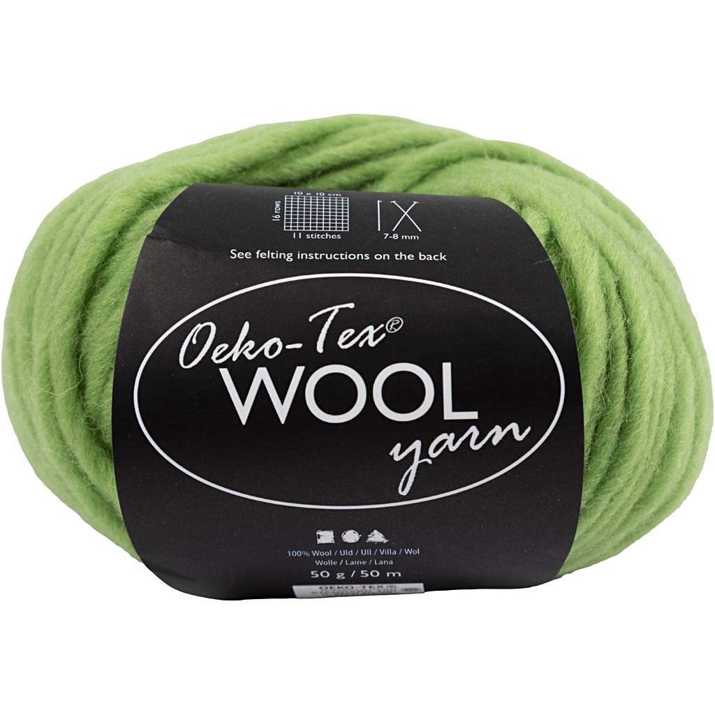 Wolgarens, L: 50 m, lime, 50 gr/ 1 bol