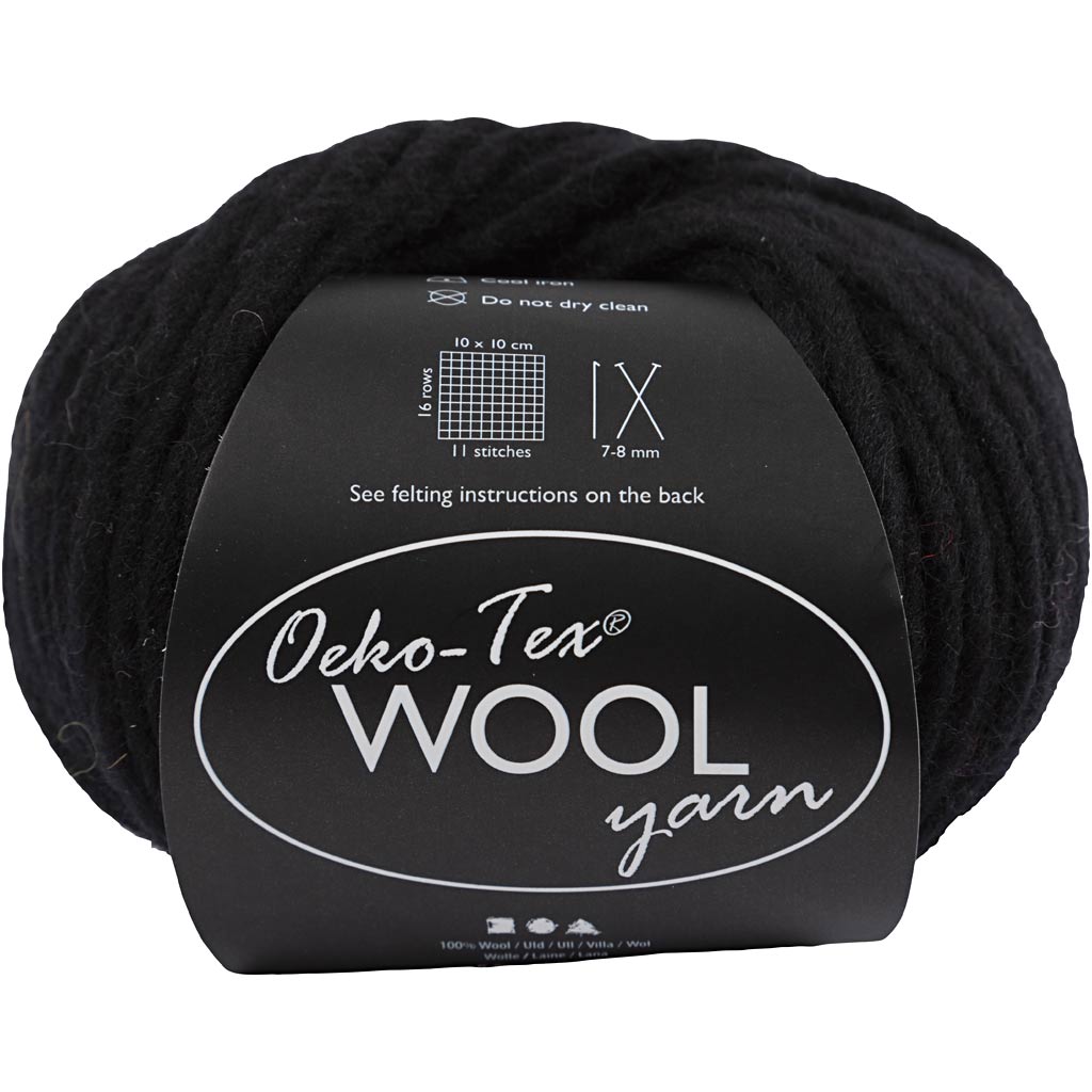 Wolgarens, L: 50 m, zwart, 50 gr/ 1 bol