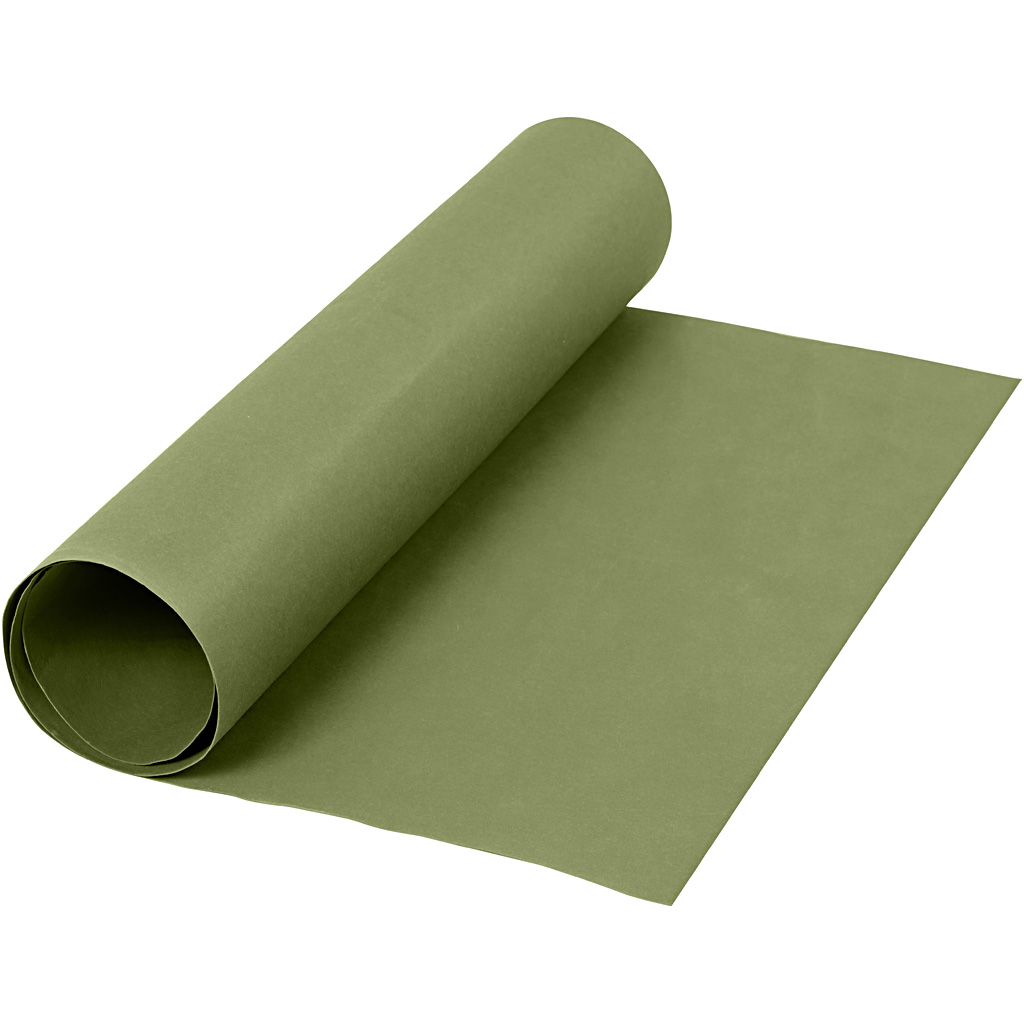 9: Læderpapir - B 50 Cm - Ensfarvet - 350 G - Grøn - 1 M