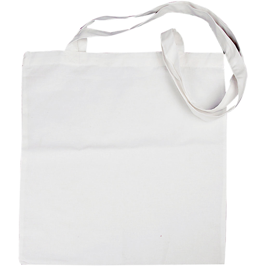 Tas met lang hengsel, afm 38x42 cm, 145 gr, wit, 10 stuk/ 1 doos