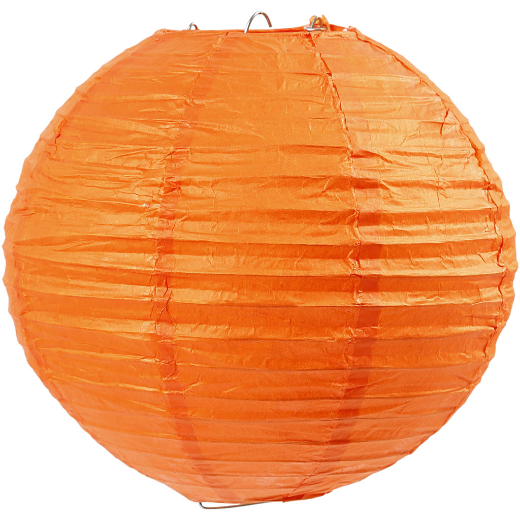 Rispapirlampe, diam. 20 cm, orange, 1 stk.