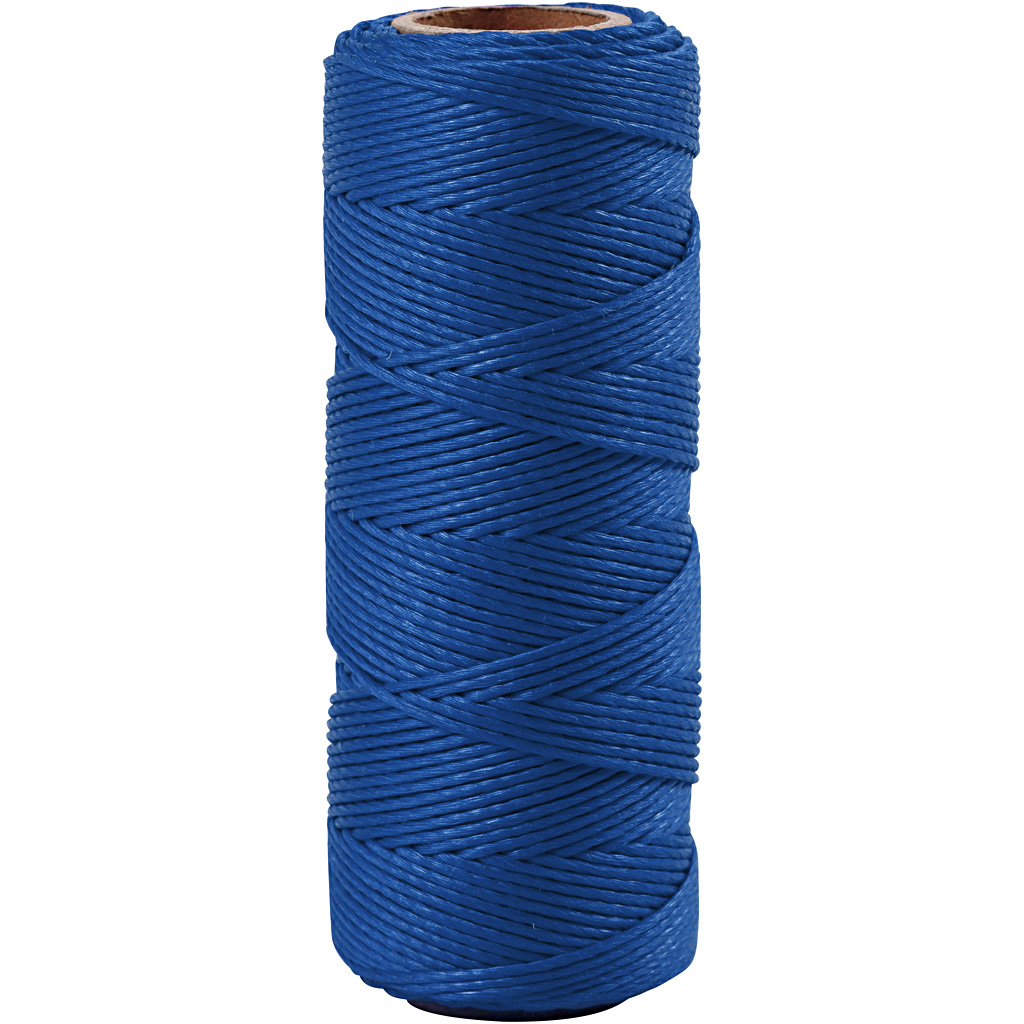 Bamboekoord, dikte 1 mm, 65 m, blauw