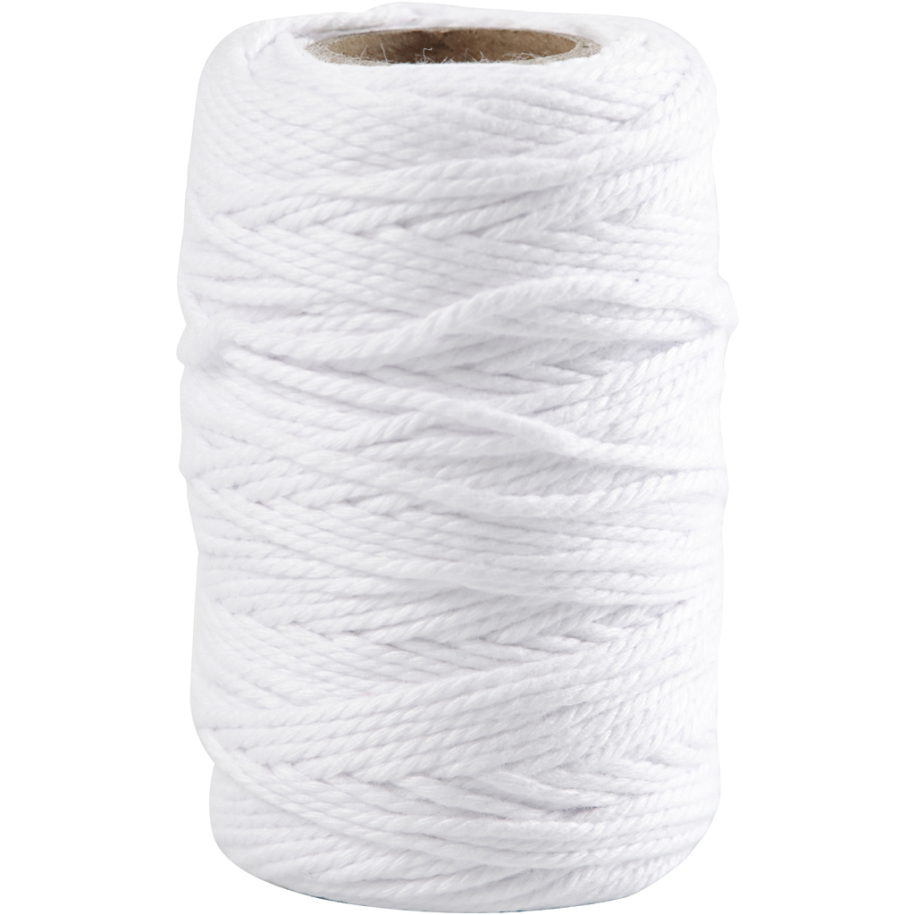 Creativ Company Https://www.cchobby.nl/katoenkoord-dikte-1-1-mm-wit-50-m-1-rol