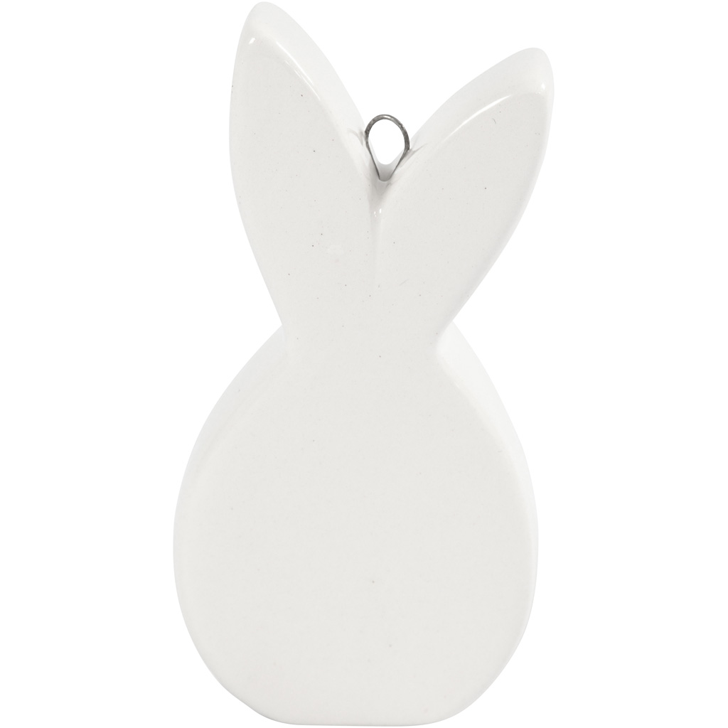 Hare , L: 7,2 cm, B: 3,6 cm, tykkelse 1,4 cm, hvid, 3 stk./ 1 pk.