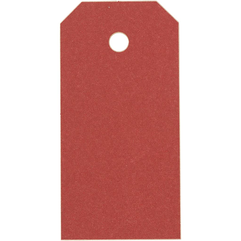 Cadeaulabels, rood, afm 4x8 cm, 250 gr, 1000 stuk/ 1 doos