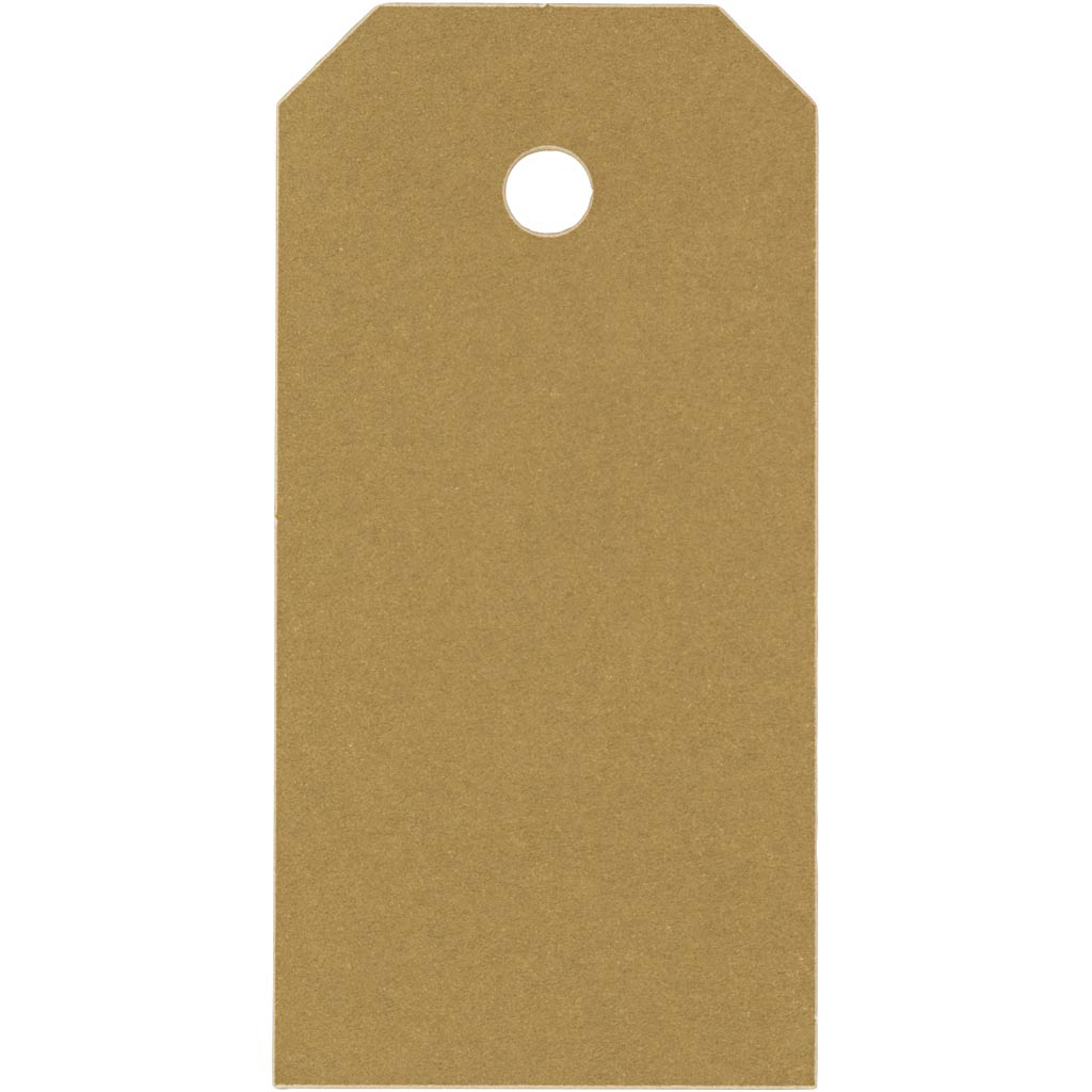 Cadeaulabels, goud, afm 4x8 cm, 250 gr, 1000 stuk/ 1 doos