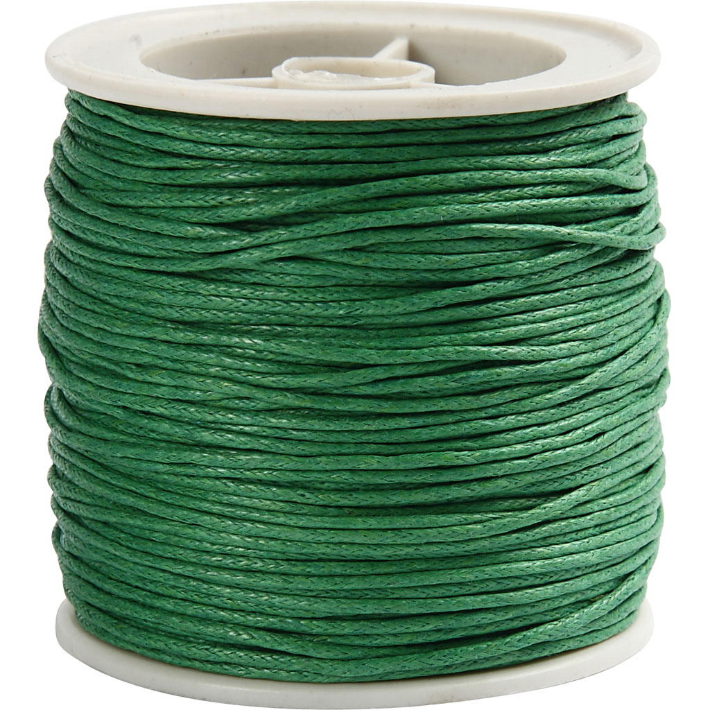 Katoenkoord, dikte 1 mm, groen, 40 m/ 1 rol