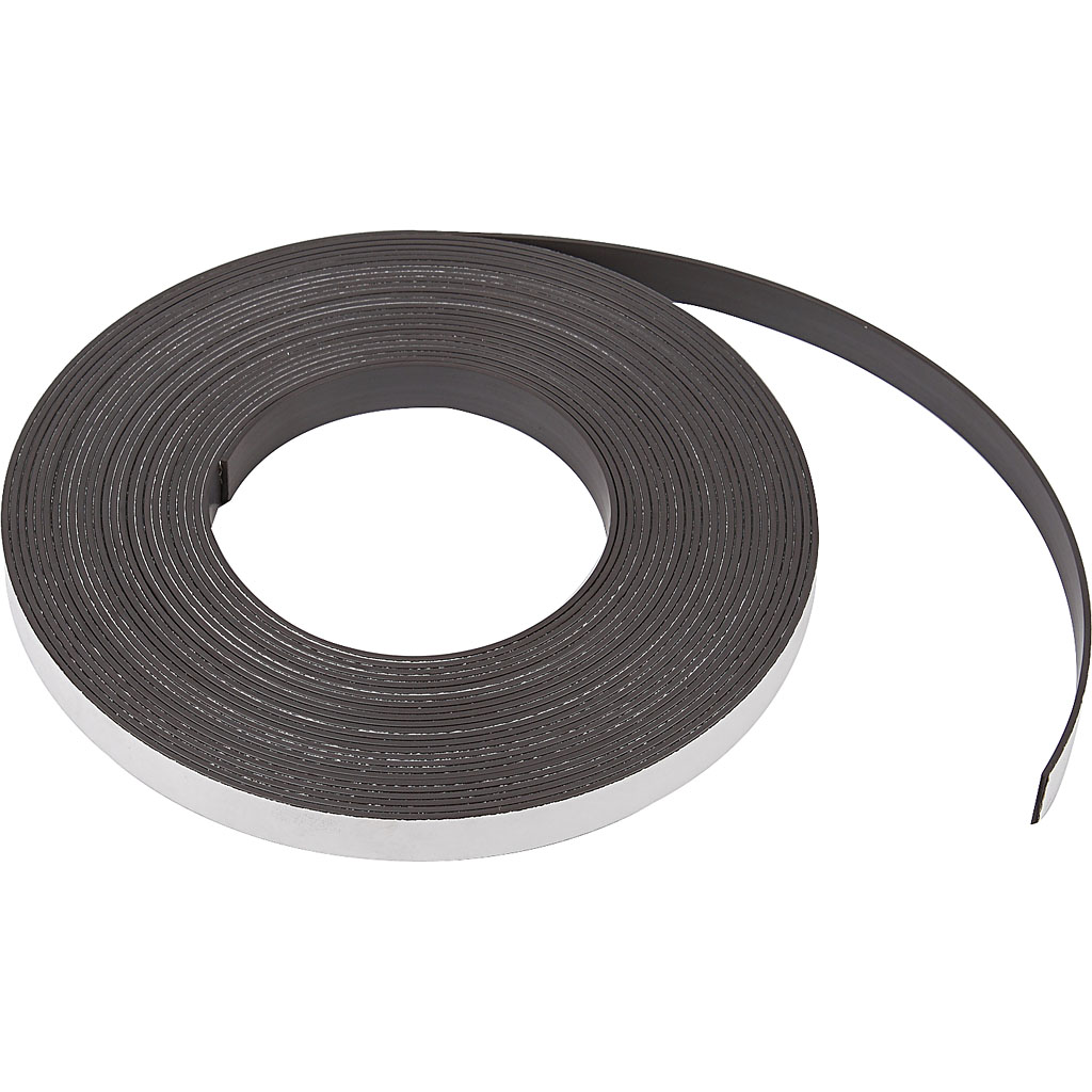 Magneetstrip, B: 12,5 mm, dikte 1,5 mm, 10 m/ 1 doos