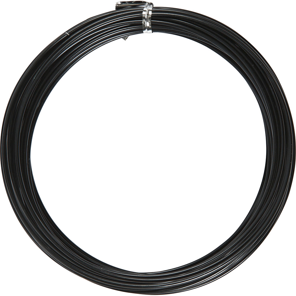 Creativ Company Https://www.cchobby.nl/alu-draad-rond-dikte-2-mm-zwart-10-m-1-rol afbeelding