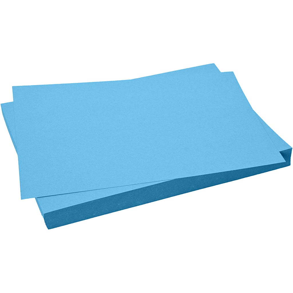 Gekleurd Karton, 50x70 cm, 270 gr, turquoise, 100 vel/ 1 doos