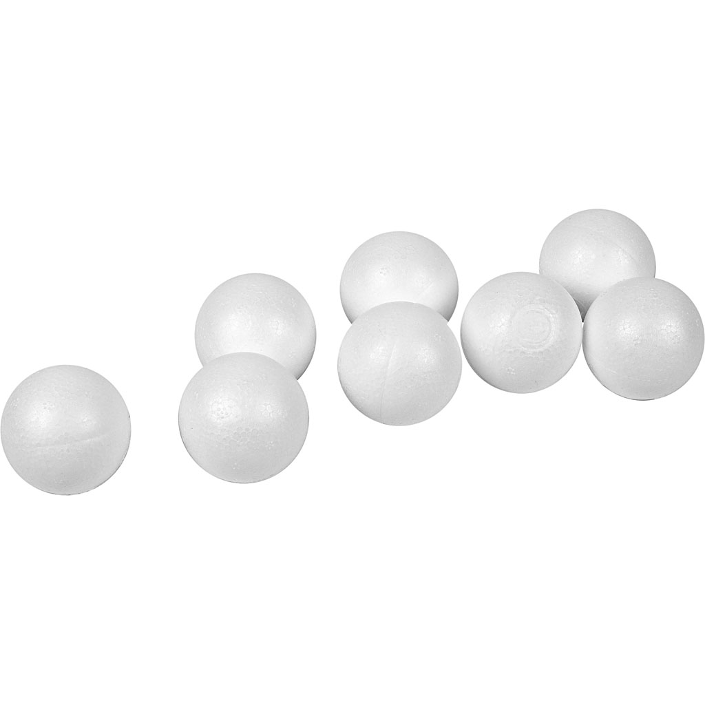 Creotime Styropor ballen, d: 4 cm, 100 stuks
