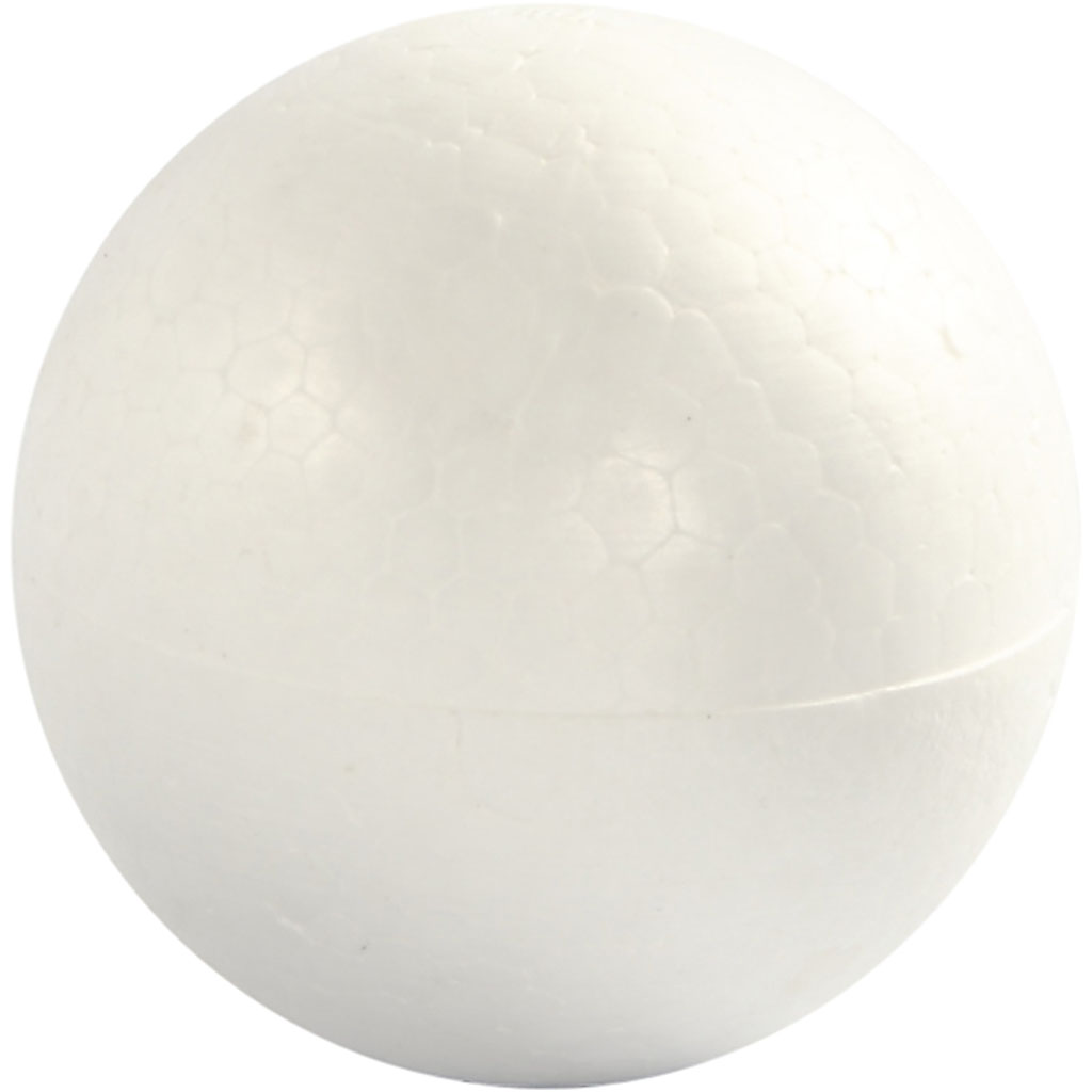 Ballen, d 7 cm, wit, 5 stuk/ 1 doos